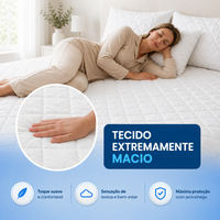SilentProtex™ – Protetor de Colchão + Fronhas Impermeáveis – Super Silencioso