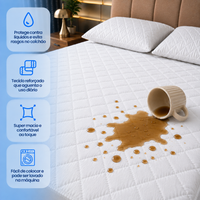 SilentProtex™ – Protetor de Colchão + Fronhas Impermeáveis – Super Silencioso