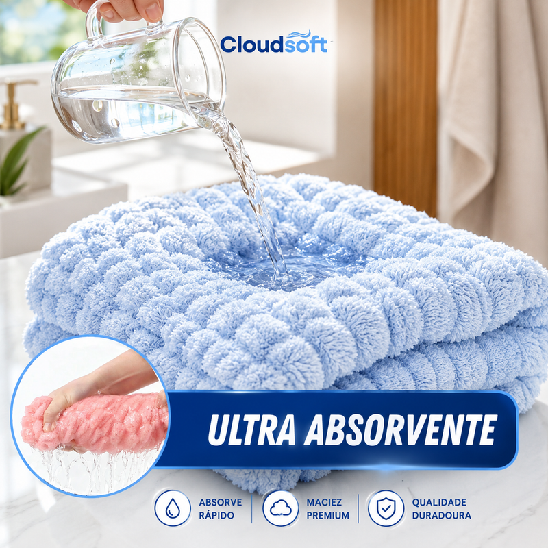 CloudSoft absorbent towel demonstration