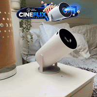 CineFlix HD™ - Seu Cinema em Casa! | Projetor Portátil + Tela 200” GRÁTIS